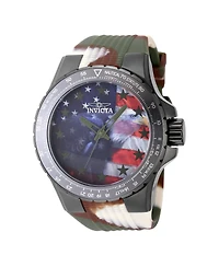 Invicta Men's 48956 Aviator Quartz 3 Hand Red, White, Blue Dial Watch