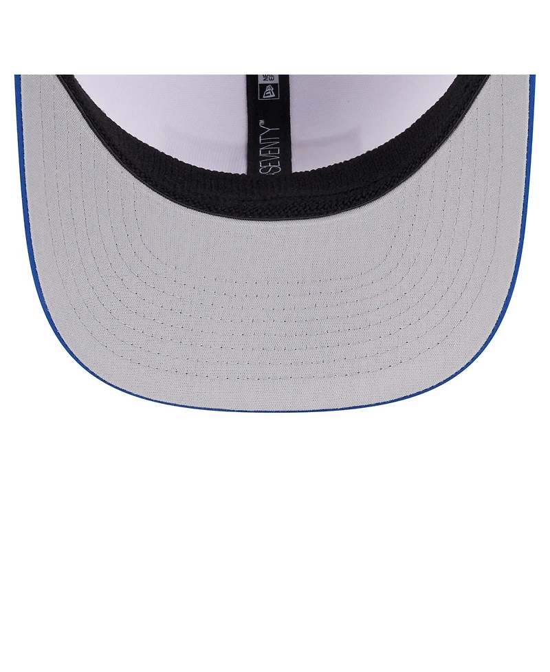New Era Men's White/Royal Boise State Broncos Perforated Patched 9SEVENTY Adjustable Hat