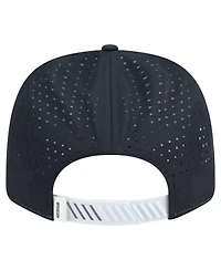 New Era Men's White/Navy Michigan Wolverines Perforated Patched 9SEVENTY Adjustable Hat