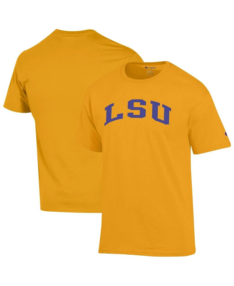 Champion Men's Gold Lsu Tigers Basic Arch T-Shirt