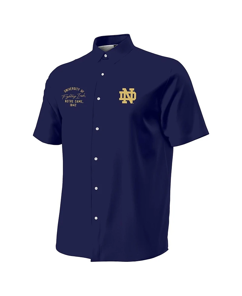Under Armour Men's Navy Notre Dame Fighting Irish Gameday Armourfuse Camp Button-Up Shirt