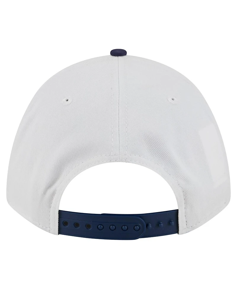 New Era Men's White/Navy Georgetown Hoyas Arch Two-Tone Rope 9FORTY A-Frame M-Crown Adjustable Hat