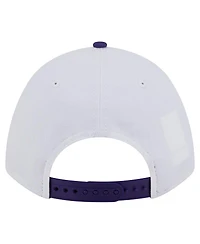 New Era Men's White/Purple Lsu Tigers Arch Two-Tone Rope 9FORTY A-Frame M-Crown Adjustable Hat