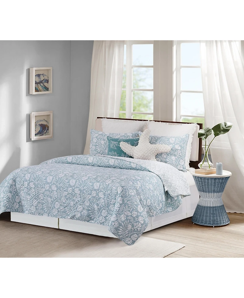 C&F Home Seafoam Reef Twin 2-Piece Quilt Set All Seasons Bedroom Bedding Machine Washable Reversible Coverlet Decor Decoration