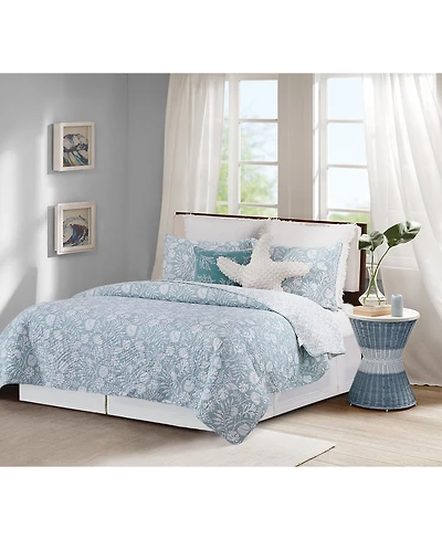 C&F Home Seafoam Reef Twin 2-Piece Quilt Set All Seasons Bedroom Bedding Machine Washable Reversible Coverlet Decor Decoration