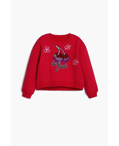 Desigual Girls's Sequin cherry sweatshirt
