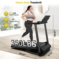 Redliro Folding Treadmill for Home with Incline, 350 lbs Capacity, Running Machine with Bluetooth Speaker