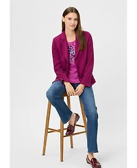 Olsen 100% Cotton Placement Print T-Shirt