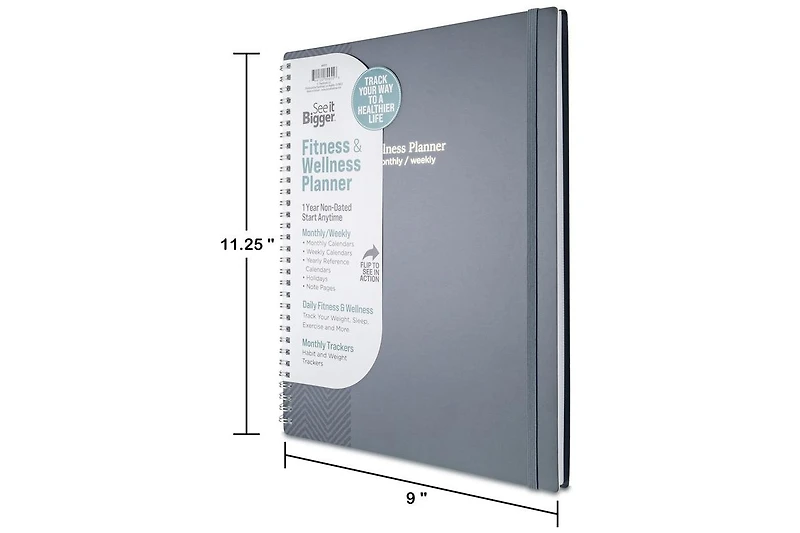 See It Bigger Large Wellness Monthly Weekly Perpetual Planner