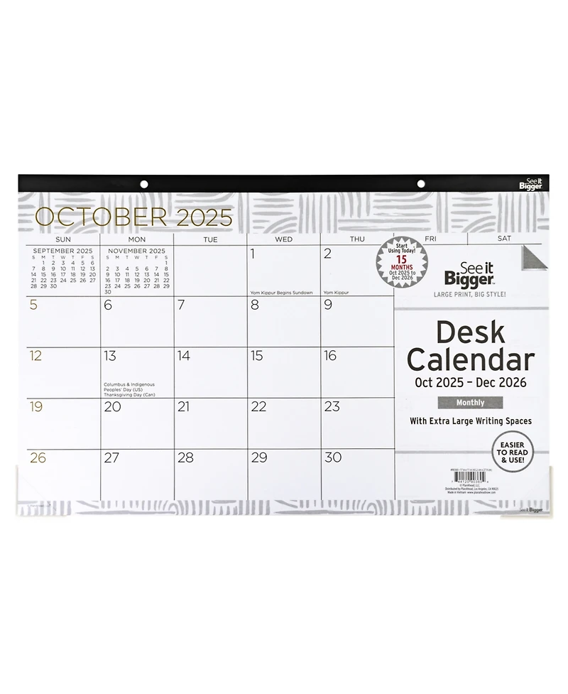 See It Bigger Desk Pad Calendar 11x17"