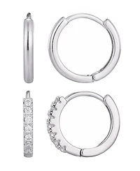 Adornia Silver Cz Earrings Set