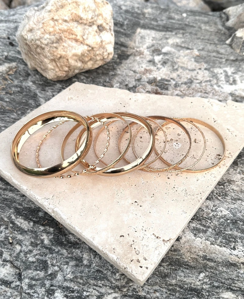 Adornia Gold 8-Bangle Set