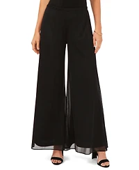 Msk Petite Mesh Wide-Leg Dress Pants