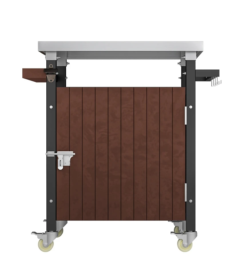 Streamdale Furniture Streamdale Stainless Steel Grill Cart with Storage