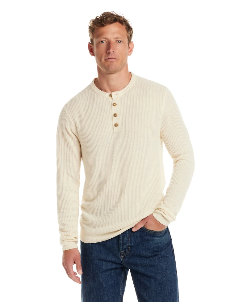 Weatherproof Vintage Men's Soft Touch Henley Sweater
