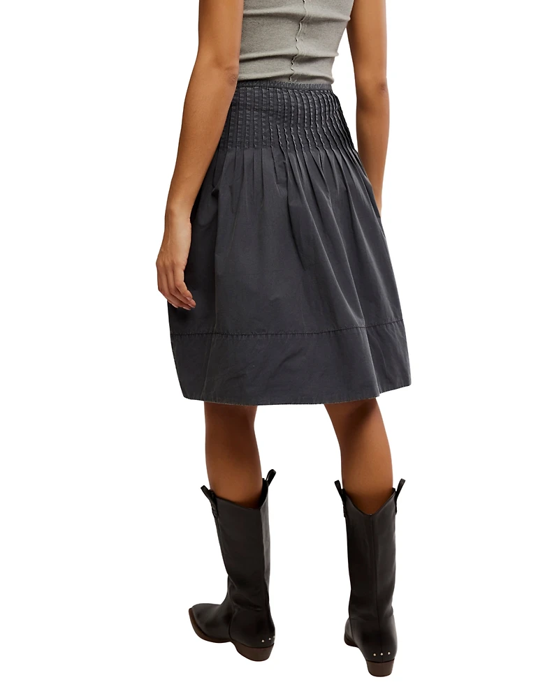 Free People Women's Peyton Pintuck Midi skirt