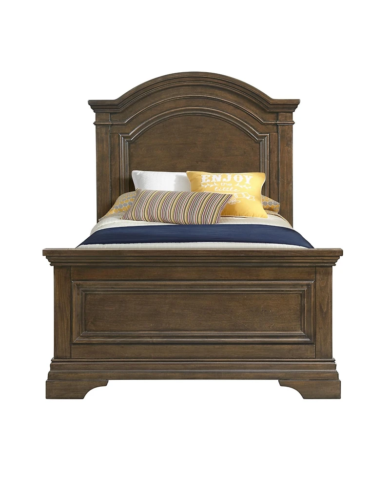 Westwood Design Olivia Traditional Wood Complete Twin Bed in Rosewood Brown