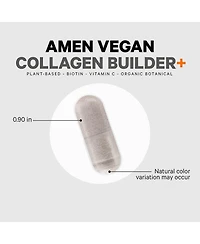 Amen Collagen Builder Supplement - Organic Whole Foods, Lutein, Vitamin C, Biotin, Lysine, Proline Collagen Boosters