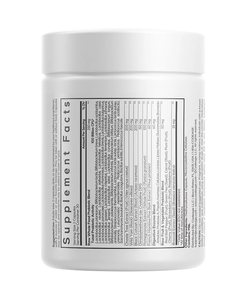 Codeage Raw Women s Probiotic+ Supplement