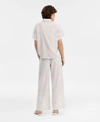 Jm Collection Womens Button Up Shirt Pants Macys Exclusive