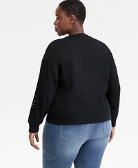 I.n.c. International Concepts Plus Size Embellished Sweatshirt, Macy's Exclusive