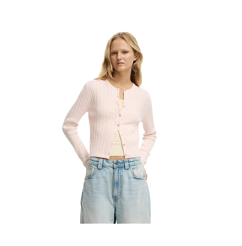 Cotton On Women's Crew Neck Cardigan