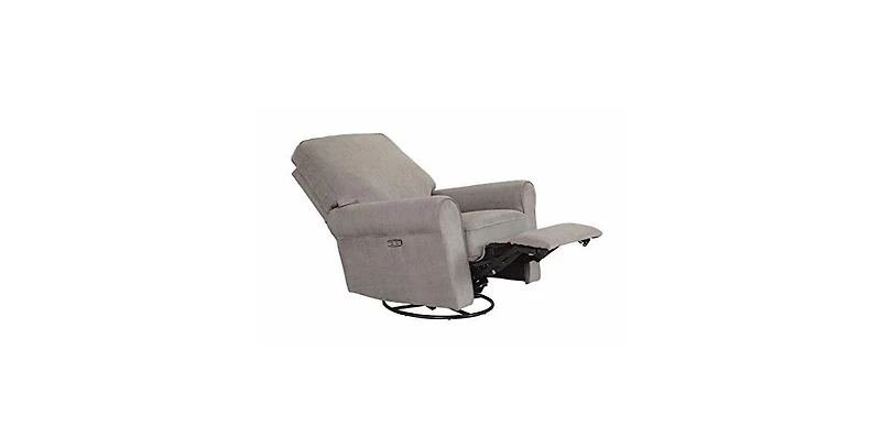 Westwood Design Savannah Fabric Power Glider and Recliner in Platinum Gray