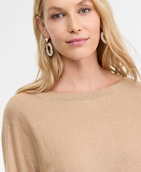 I.n.c. International Concepts Women's Metallic Boat-Neck Sweater, Macy's Exclusive