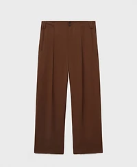 Mango Women's Straight-Fit Pleated Pants