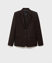 Mango Women's Straight-Fit Suit Jacket