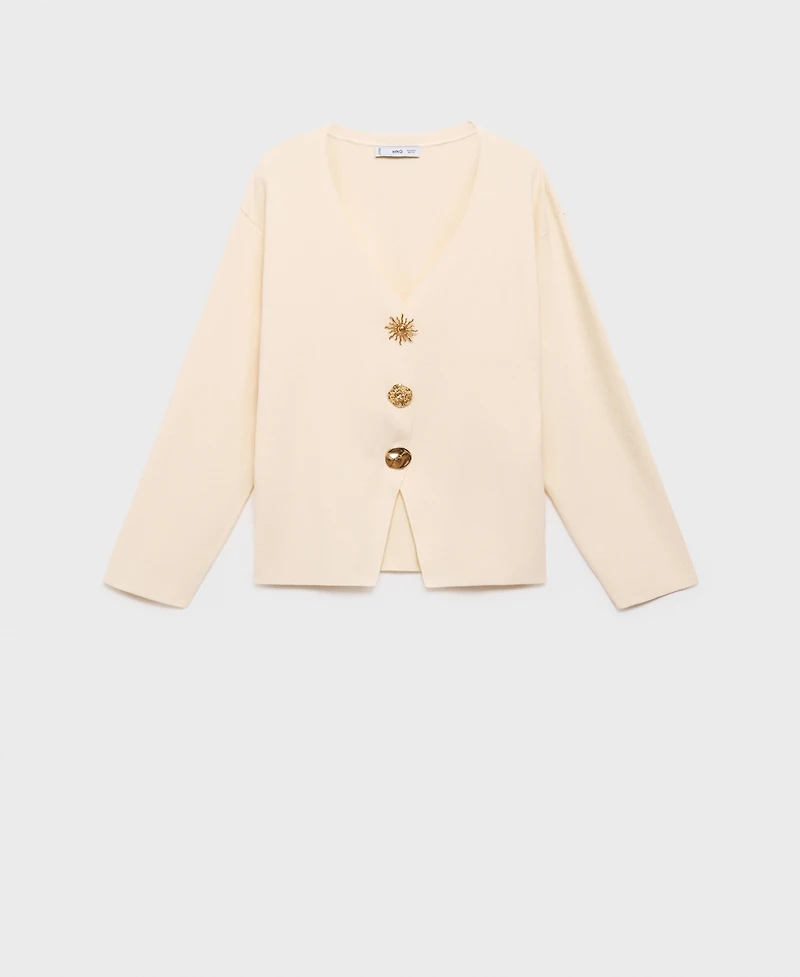 Mango Women's Jewel Buttons Knitted Jacket