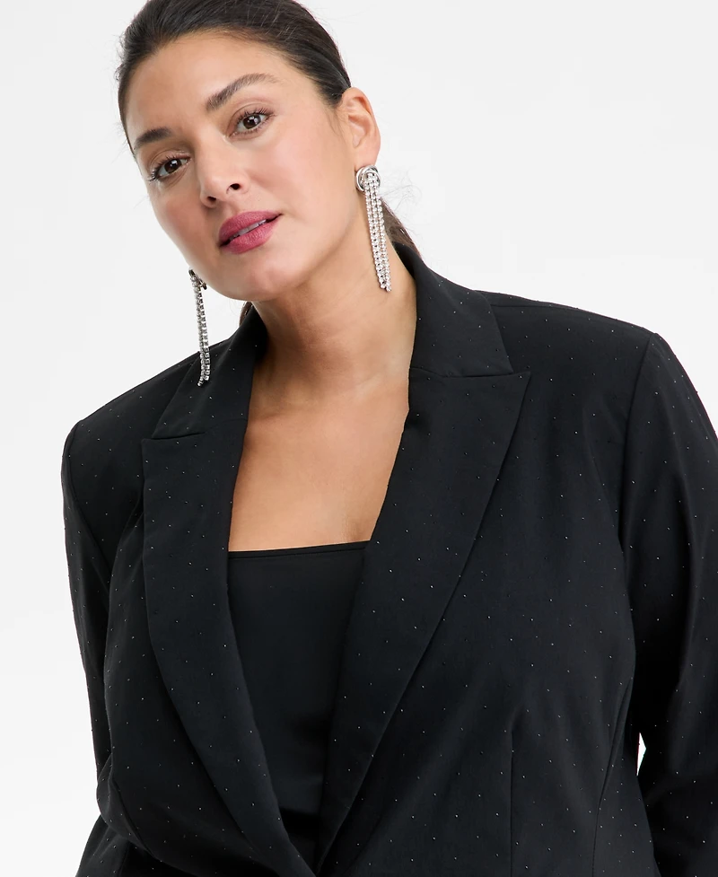 I.n.c. International Concepts Plus Embellished Peak-Lapel Blazer, Macy's Exclusive