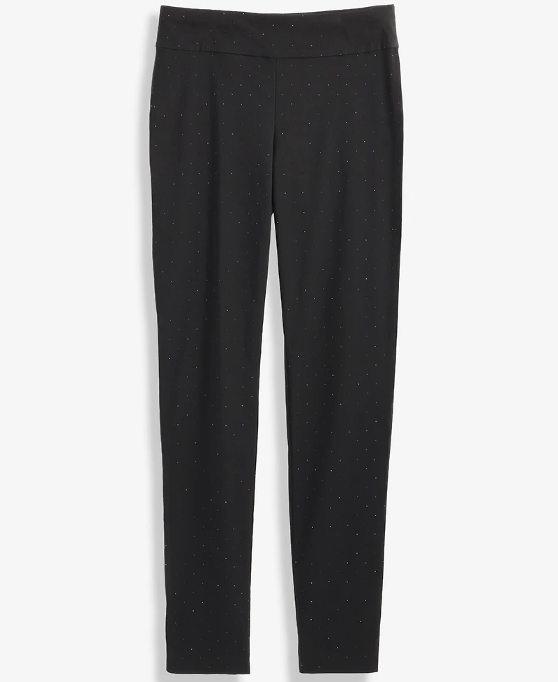 I.n.c. International Concepts Women's Rhinestone Twill Skinny Pants, Macy's Exclusive