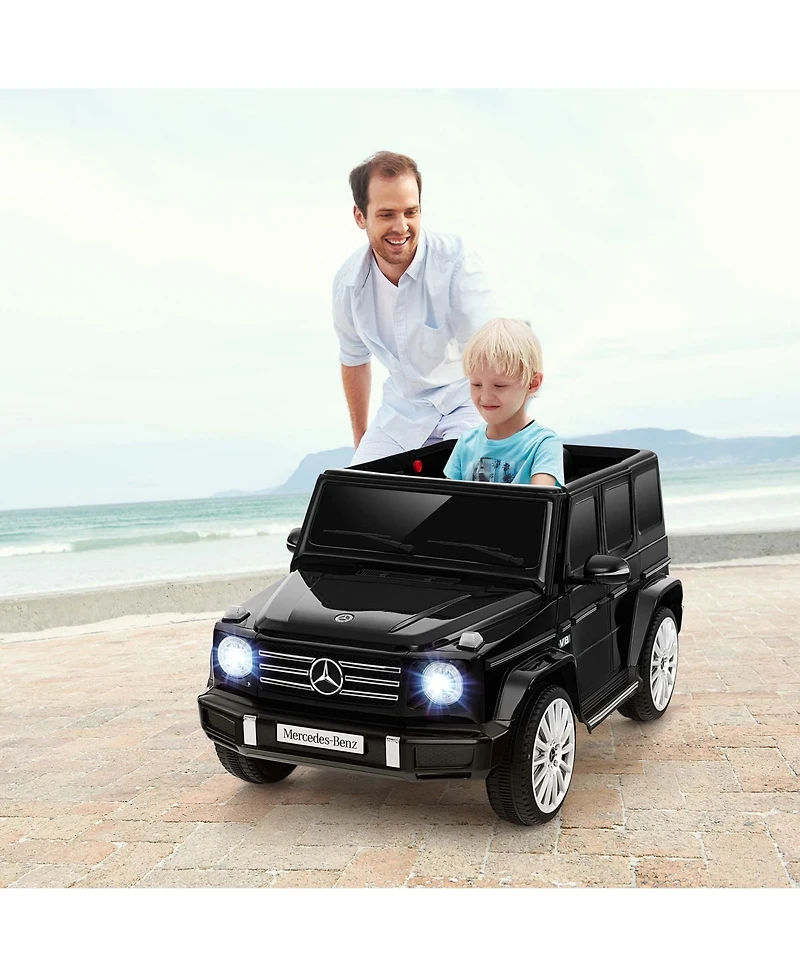 Licensed Mercedes-Benz G500 Kids Ride-on Car 12V Battery Powered Truck Painted