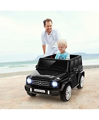 Licensed Mercedes-Benz G500 Kids Ride-on Car 12V Battery Powered Truck Painted