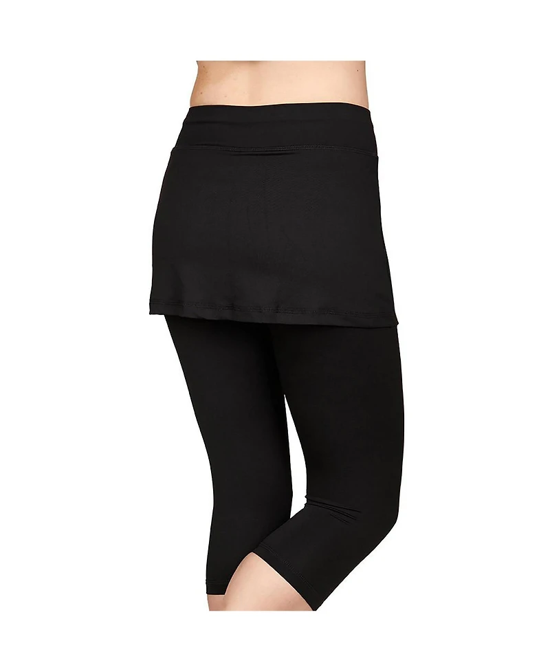 Sofibella Women's Uv Staples Abaza 13in Tennis Skirt with Capri Leggings