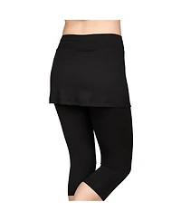 Sofibella Women's Uv Staples Abaza 13in Tennis Skirt with Capri Leggings