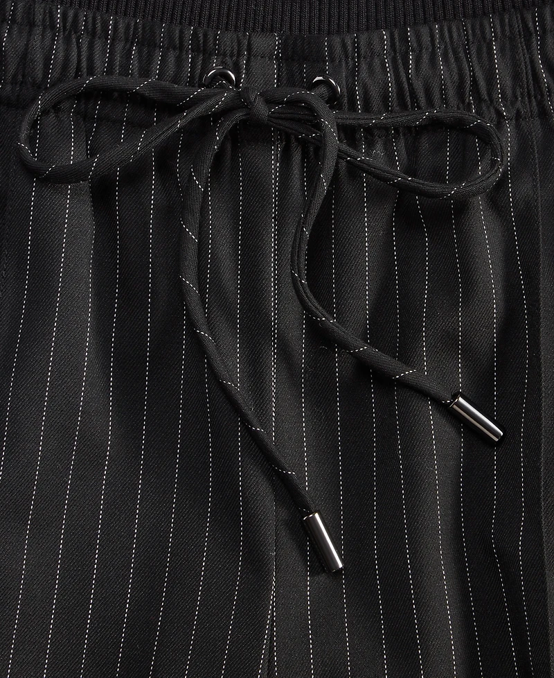I.n.c. International Concepts Women's Striped Drawstring Twill Pants, Macy's Exclusive