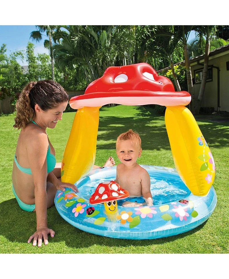 Intex Inflatable Mushroom Water Play Center Kiddie Baby Swimming Pool Ages 1-3