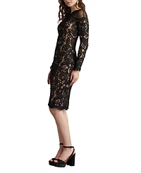 Tadashi Shoji Women's Nerra Embroidered Illusion Dress