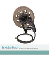 Suncast CPLSTA125B 125' Wall-Mounted Side Tracker Garden Hose Reel for 5/8" Hose