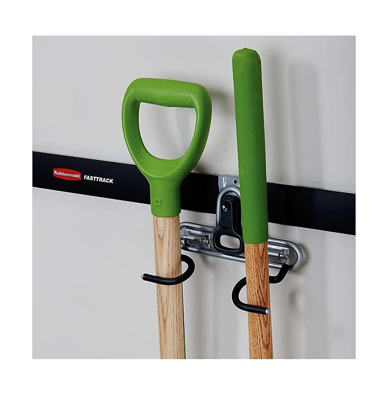 Rubbermaid FastTrack Wall S Hook 2 Handle Storage Organizer Rack for Hand Tools