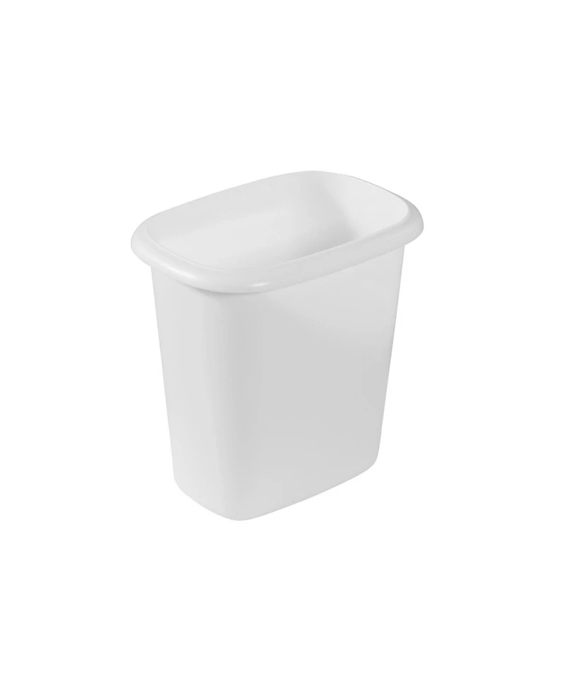 Rubbermaid 6 Quart Bedroom, Bathroom, and Office Wastebasket Trash Can, White