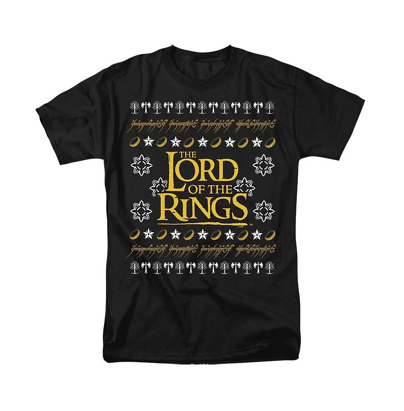 Logovision Men's the Lord of Rings Ugly Christmas Sweater Logo T Shirt