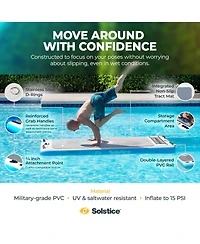 Solstice SolFit 94 Inch Stand Up Paddle Board Aquatic Yoga Mat with Camera Mount