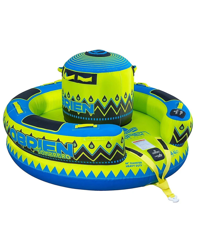 O'Brien Sombrero 4 Person Inflatable Towable Boating Water Sports 88 Inch Tube