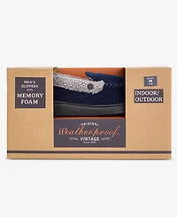 Weatherproof Men's Venetian Contrast-Stitch Moccasin Slippers