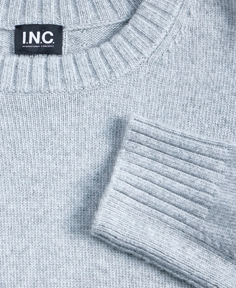 I.n.c. International Concepts Women's Ribbed-Trim Crewneck Pullover Sweater, Macy's Exclusive