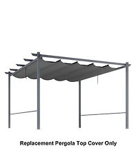 Aoodor Pergola Shade Cover for 10 x 13 ft Outdoor Pergola with Retractable Shade Canopy, Waterproof Shade Fabric for Outdoor Patio, Brown/Gray (Cover