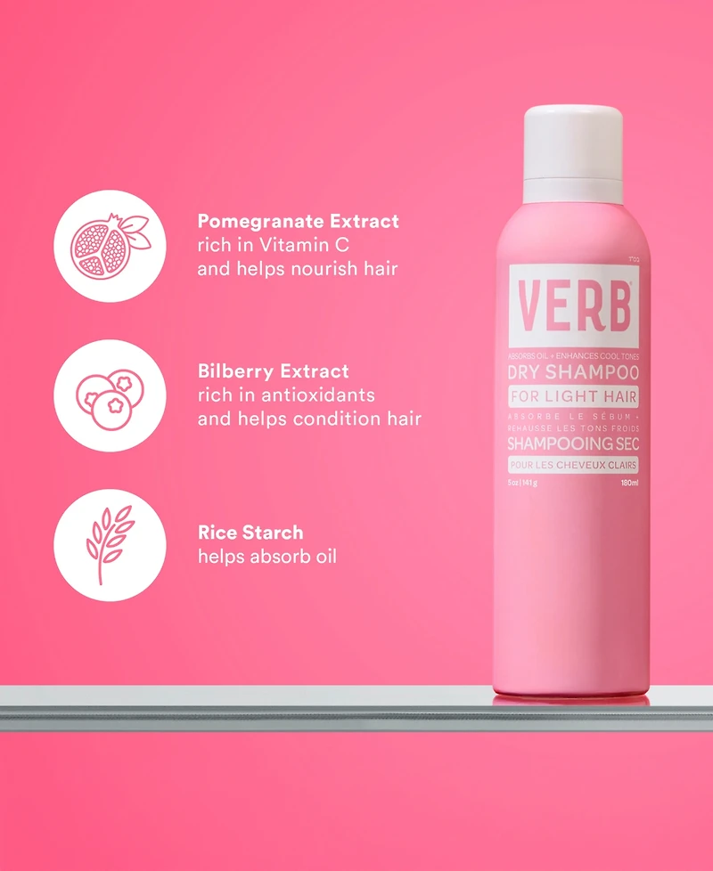 Verb Light Jumbo Dry Shampoo, 10 oz.